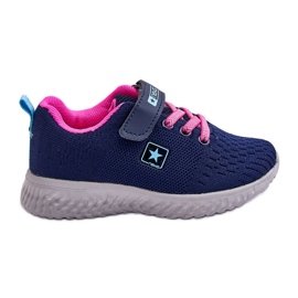 NEWS Børnesportssko med velcro marineblå Brego