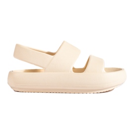 Shelovet cremegummisandaler til kvinder beige