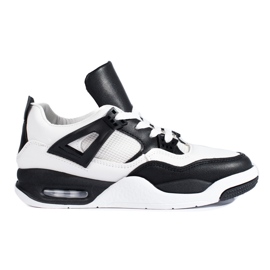 Sorte og hvide sneakers med tyk sål fra Shelovet