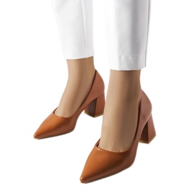 Fanchon brune højhælede pumps
