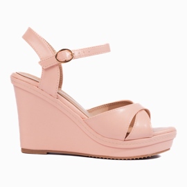 Kvinders pink højkile sandaler fra Shelovet lyserød
