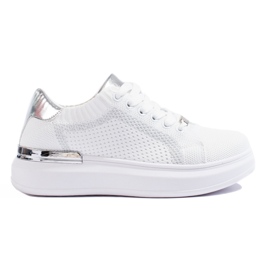 Tekstil openwork platform sneakers Shelovet hvid