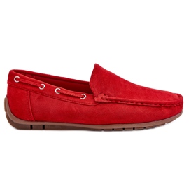 Rayan Red Slip-on Loafers i ruskind til mænd rød