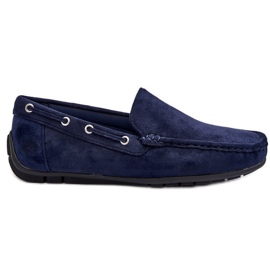 Rayan Slip-On Loafers i ruskind til mænd Marineblå