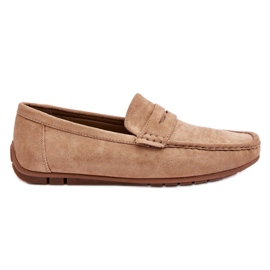 Wesley beige suede loafers til mænd