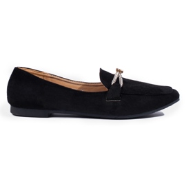Shelovet slip-on loafers med sort ruskind