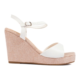 Espadriller på en høj kile Shelovet hvid