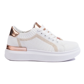 Tekstil platform sneakers Shelovet hvid