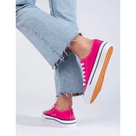 Pink Shelovet sneakers med lav top til kvinder lyserød