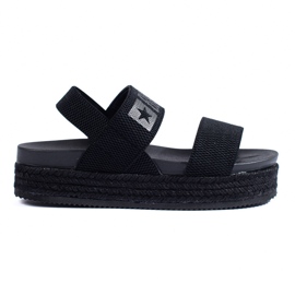 Sorte platformssandaler Big Star LL274856