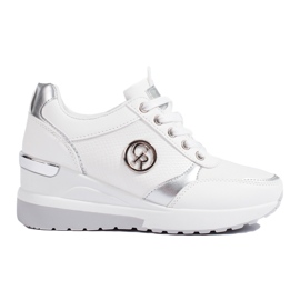 Hvide Shelovet wedge sneakers til kvinder