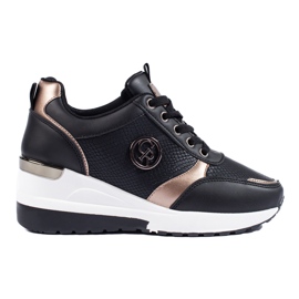 Sorte Shelovet wedge sneakers til kvinder