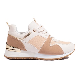 Dame sportssko Shelovet beige hvid