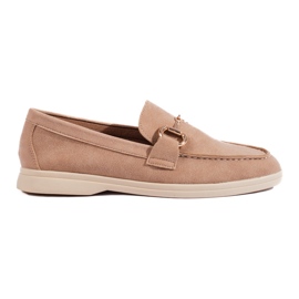 Shelovet brune ruskindsbrogues beige