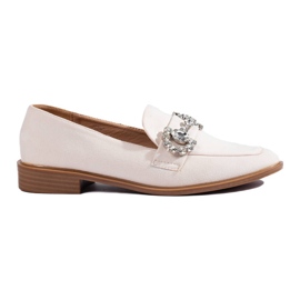 Beige loafers i ruskind med Shelovet-spænde