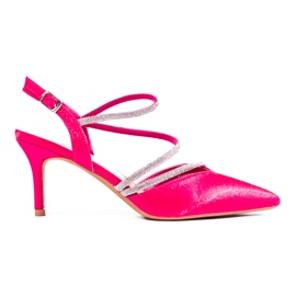 Fuchsia Shelovet højhælede pumps til kvinder lyserød