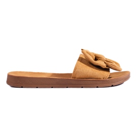 Brune sandaler til kvinder med en Shelovet-sløjfe