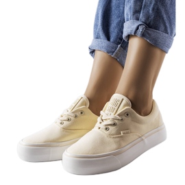 Gule platformssneakers fra Big Star LL274144