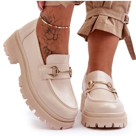 PS1 Klassiske Platform Loafers til kvinder Beige Miracle