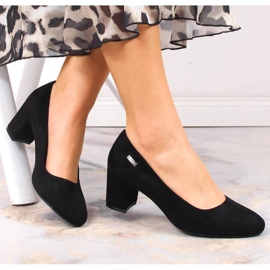 Suede pumps med høj hæl Sergio Leone W SK314D sort