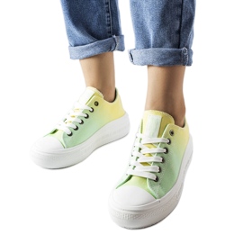 Gule og grønne Big Star LL274A186 sneakers