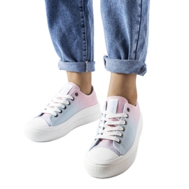 Pink og blå sneakers fra Big Star LL274A187 lyserød
