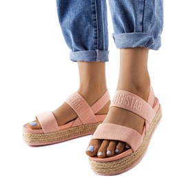 Pink platformssandaler fra Big Star LL274859 lyserød