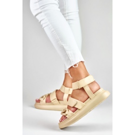 La.Fi Beige sandaler med kæde