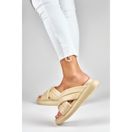 La.Fi Klassiske beige hjemmesko