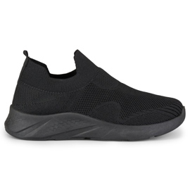 Sorte sports slip-on sko