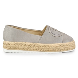 Grå platform espadriller