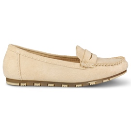 Komfortable beige loafers til kvinder