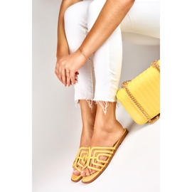 Gule elegante flade sandaler til kvinder
