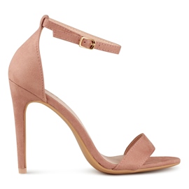 Sandaler med nøgne hæle beige