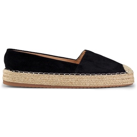 Sorte platform espadriller til kvinder
