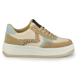 Lara beige sneakers til kvinder
