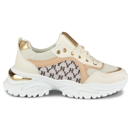 Moderigtige beige Valir damesneakers