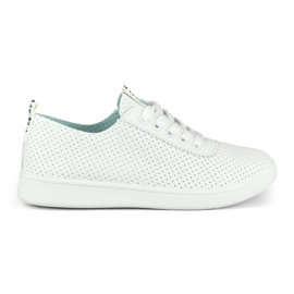 Bellis hvide gennembrudte sneakers til kvinder