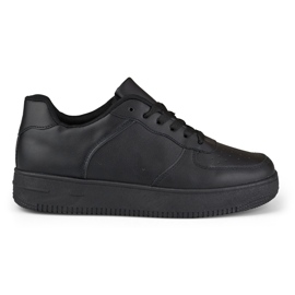 Klassiske sorte sportssneakers med sort sål