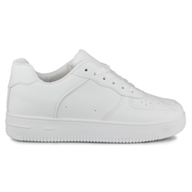 Klassiske hvide sportssneakers med hvid sål