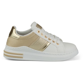 Kvinders afslappede hvide og beige sneakers