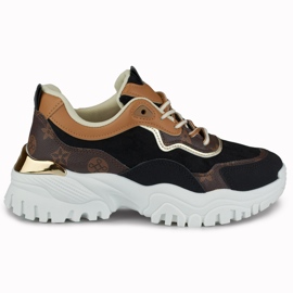 Damesneakers med Fanny print sort