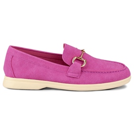 Komfortable bløde lyserøde loafers til kvinder