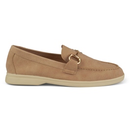 Komfortable bløde beige loafers til kvinder