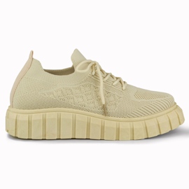 Fleksible beige sportssko til kvinder