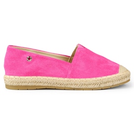 Pink espadriller i ruskind til kvinder lyserød