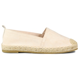 Klassiske beige espadriller til kvinder