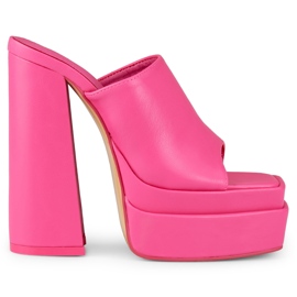 Pink højhælede sliders fra Evelyn lyserød