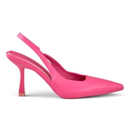 Pink pumps med åben hæl lyserød