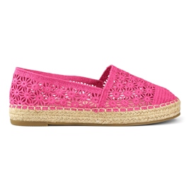 Pink espadriller med blonder til kvinder lyserød